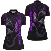 Load image into Gallery viewer, Personalized Purple Big Dragon 3D Printed Darts Shirts For Women Custom Team League Darts Jerseys TDM2207