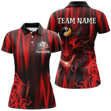 Load image into Gallery viewer, Personalized Dragon 3D Printed Billiard Shirts For Women Custom Team League Billiard Jerseys |Red TDM2235