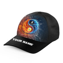 Load image into Gallery viewer, Personalized 8 Ball &amp; 9 Ball Water And Fire Billiard Hats Custom 3D Printed Billiard Baseball Caps TDM2025