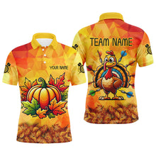 Load image into Gallery viewer, Personalized Autumn Pumpkin Thanksgiving Dart Shirts For Men, Funny Turkey Dart Jerseys Dart Gifts TDM2757