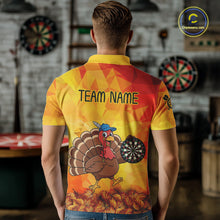 Load image into Gallery viewer, Funny Turkey Autumn Darts Shirt For Men Custom Thanksgiving Shirt For Dart Lover, Darts Jersey TDM4804