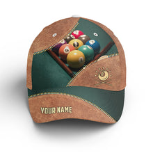 Load image into Gallery viewer, Billiard Brown Custom 3D Over Printed Cap, Best Personalized Billiard Hats For Pool Lover TDM0146