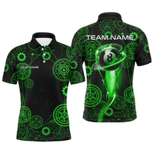 Load image into Gallery viewer, Personalized Green Billiard Shirts For Men Custom Gearwheel Pattern Billiard Jerseys Team Uniform TDM3025