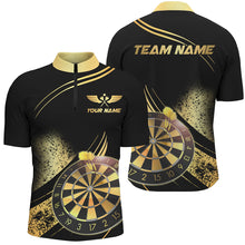 Load image into Gallery viewer, Personalized Golden Dartboard Grunge Dart Shirts For Men Custom Darts League Jerseys Team Uniform TDM2805