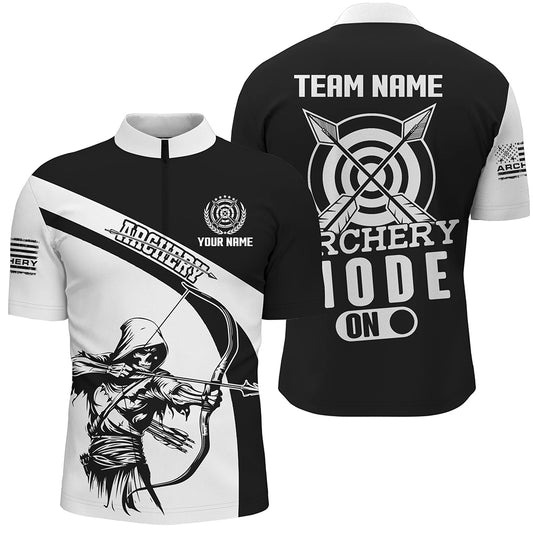 Personalized Funny  Archery Player Men Quarter-Zip Shirts Custom Name Archery Jerseys TDM1497