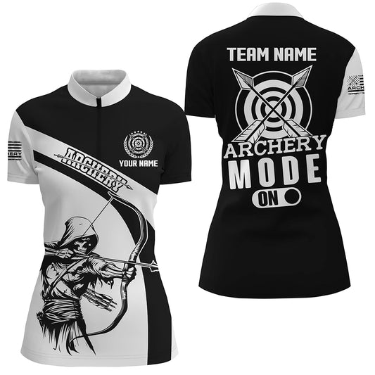 Personalized Funny  Archery Player Women Quarter-Zip Shirts Custom Name Archery Jerseys TDM1497