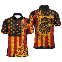 Load image into Gallery viewer, Custom Autumn Grunge Us Flag Patriotic Dart Shirts For Men, Thanksgiving Retro Darts Team Jerseys TDM2806