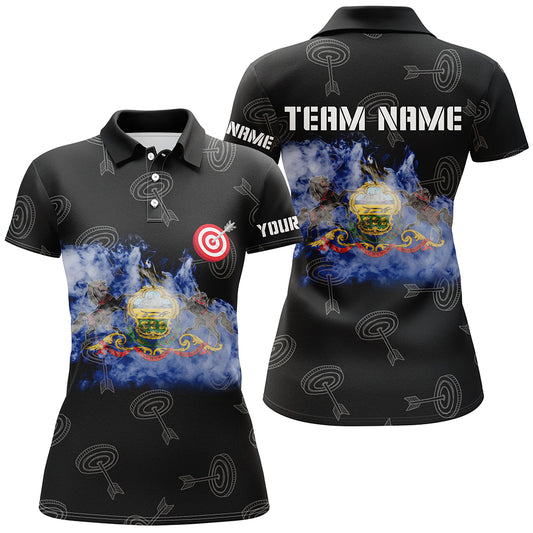 Personalized Archery Pennsylvania Flag Polo Shirts For Women Custom Patriotic Team Archery Jerseys TDM0973