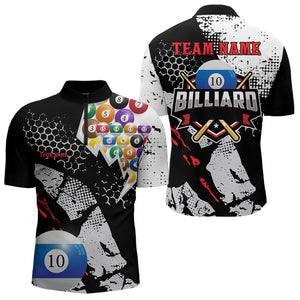 Personalized Grunge Style 10 Ball Billiard Shirts For Men Custom 10 Ball Pool Billiard Team Jerseys TDM3486