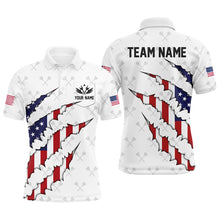 Load image into Gallery viewer, American Flag Darts Shirt With Pocket Custom Dart Team Jersey Polo &amp; 1/4 Zip TDM1675