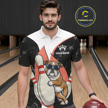 Load image into Gallery viewer, Personalized Funny Bulldog Bowling Shirts For Men Custom Bowling Team Jersey Polo &amp; 1/4 Zip TDM6595
