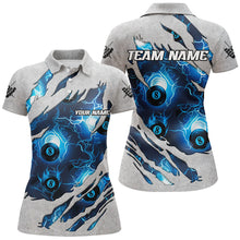 Load image into Gallery viewer, Personalized Blue 8 Ball Pool Pattern Custom Thunder Lightning Billiard Ball 8 Jerseys For Women TDM1899
