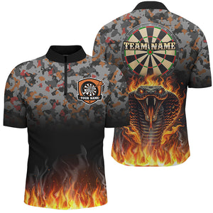 Personalized Camouflage Striking Snake Dart Shirts For Men Custom 3D Fire Flame Dart Jerseys TDM3071