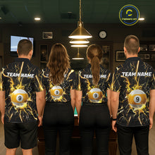 Load image into Gallery viewer, Custom Thunder Lightning 9 Ball Billiard Shirts For Women, 9 Ball Pool Team Jersey Polo &amp; 1/4 Zip TDM6611