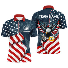 Load image into Gallery viewer, American Flag Eagle 8 Ball &amp; 9 Ball Billiard Shirts For Men Custom Patriotic Cool Billiard Jerseys TDM3094