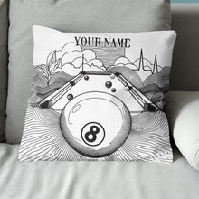 Load image into Gallery viewer, Funny 8 Ball Pool Billiards Games Custom White Pillows, Billiard Gifts TDM0820
