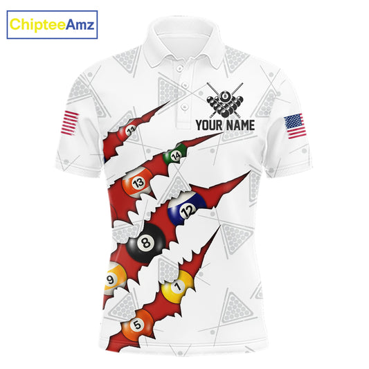 Personalized Scratch 8 Ball Billiard Shirt For Men Custom Pool Jersey, Billiard Team Shirt |Red TDM5989