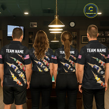 Load image into Gallery viewer, Personalized Scratch 8 Ball Billiard Shirt For Men Custom Pool Jersey, Billiard Team Shirt |Black TDM5990