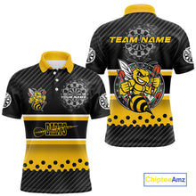 Load image into Gallery viewer, Yellow Black Darts Bee Custom Name Darts Shirts For Men, Funny Darts Apparel, Best Darts Gifts TDM4918