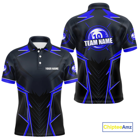 10 Ball Billiard Jerseys For Men Custom Polo & Quarter-Zip Billiard Team Shirt, 10 Ball Pool Shirt TDM3831