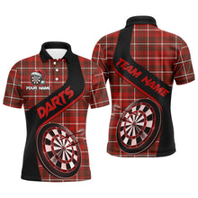 Load image into Gallery viewer, Personalized Red Plaid Pattern Christmas Dart Shirts For Men Custom Darts Team Jerseys Dart Gifts TDM2902