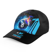 Load image into Gallery viewer, Billiard 8 Ball Flame Blue Version Custom Top Hats Billiard, 3D Printed Baseball Billiards Caps For Player TDM1043