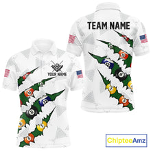 Load image into Gallery viewer, Personalized Scratch 8 Ball Billiard Shirt For Men Custom Pool Jersey, Billiard Team Shirt |Green TDM5869