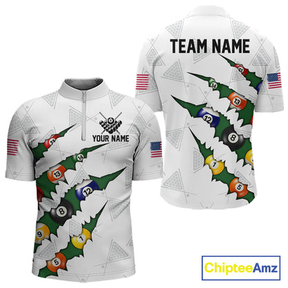 Personalized Scratch 8 Ball Billiard Shirt For Men Custom Pool Jersey, Billiard Team Shirt |Green TDM5869