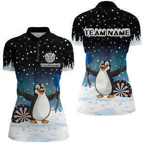 Funny Snow Winter Darts Shirts For Women Custom Darts Jerseys, Christmas Gifts For Darts Lover TDM2685