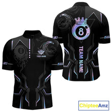 Load image into Gallery viewer, Customized 8 Ball Pool Crown Men's Billiard Shirts, Holographic Billiard Team Shirts, Pool Jerseys TDM5400