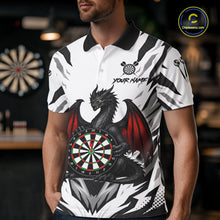 Load image into Gallery viewer, Personalized Dragon Darts Jersey For Men Custom Darts Polo &amp; Quarter Zip Team Shirts |Red TDM6310