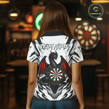 Load image into Gallery viewer, Personalized Dragon Darts Jersey For Women Custom Darts Polo &amp; Quarter Zip Team Shirts |Red TDM6310