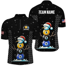 Load image into Gallery viewer, Custom Galaxy Christmas Billiard 8 Ball 9 Ball &amp; 10 Ball Shirts For Men Funny Xmas Billiard Jerseys TDM2964