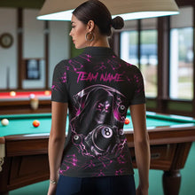 Load image into Gallery viewer, Pink Funny Grim Reaper 8 Ball Pool Women Billiard Shirts Custom Lightning Billiard Jerseys TDM3727
