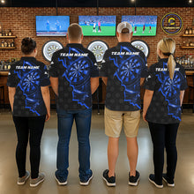 Load image into Gallery viewer, Blue Dartboard Ligthning Darts Shirt For Women Custom Darts Jersey Team Polo &amp; Quarter Zip TDM6110