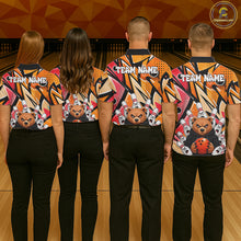 Load image into Gallery viewer, Personalized Funny Bear Graffiti Bowling Jersey For Men, Custom Bowling Team Shirts Polo &amp; 1/4 Zip TDM6548