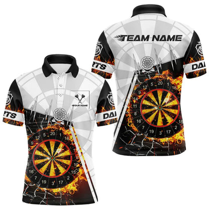 Personalized Dartboard Fire Break Glass Dart Shirts For Men Darts Jerseys TDM3607