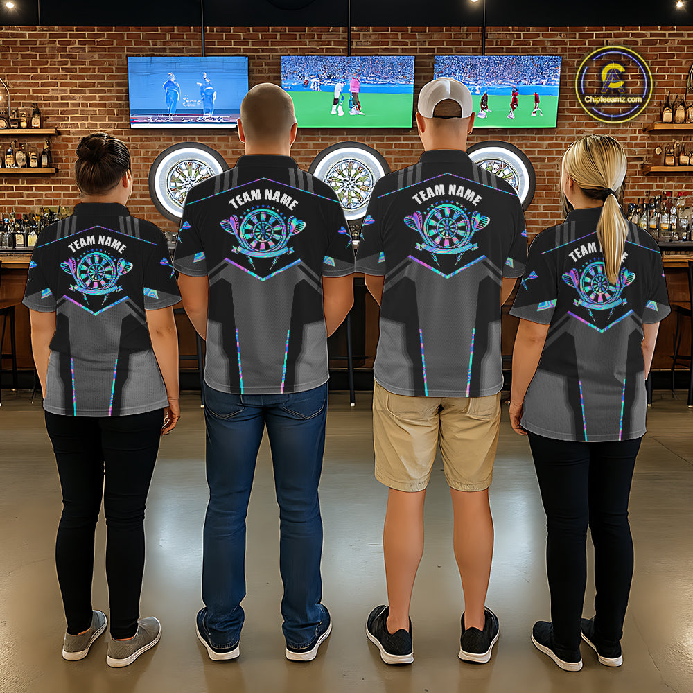 Personalized Holographic Darts Jersey Custom Darts Shirt For Women Team Polo & Quarter Zip Shirt TDM6126