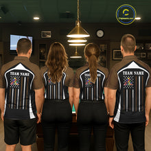 Load image into Gallery viewer, Brown Funny 8 Ball Pool US Flag Billiard Shirt For Women Custom Billiard Team Jersey Polo &amp; 1/4 Zip TDM6366