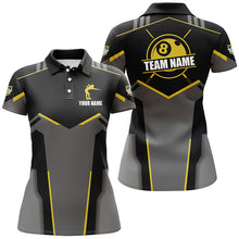Load image into Gallery viewer, Billiard Jerseys For Women Custom Polo &amp; Quarter-Zip Billiard Shirts, Team Pooler Short Sleeve|Yellow TDM2322