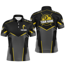 Load image into Gallery viewer, Billiard Jerseys For Men Custom Polo &amp; Quarter-Zip Billiard Shirts, Team Pooler Short Sleeve |Yellow TDM2322