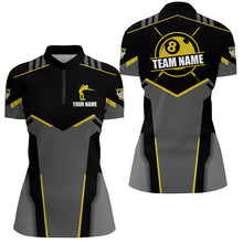 Load image into Gallery viewer, Billiard Jerseys For Women Custom Polo &amp; Quarter-Zip Billiard Shirts, Team Pooler Short Sleeve|Yellow TDM2322