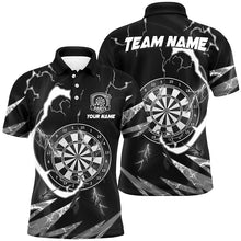 Load image into Gallery viewer, Personalized Thunder Lighting Black Dart Shirts For Men Custom Dart League Outfit Dart Jerseys TDM2831