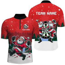 Load image into Gallery viewer, Funny Santa Playing Darts Red Christmas Dart Shirts For Men Custom Christmas Darts Gifts Outfit TDM2834