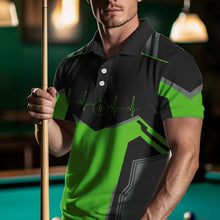 Load image into Gallery viewer, Personalized Billiard 8 Ball Wings Short Sleeve Men'S Shirts, Billiard Jerseys Tournament |Green TDM3489
