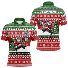 Load image into Gallery viewer, Funny Santa Christmas Pattern Custom Dart Shirts For Men, Christmas Dart Jerseys, Xmas Dart Gifts TDM3090