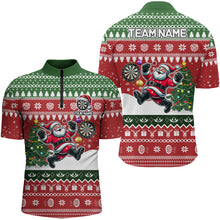 Load image into Gallery viewer, Funny Santa Christmas Pattern Custom Dart Shirts For Men, Christmas Dart Jerseys, Xmas Dart Gifts TDM3090