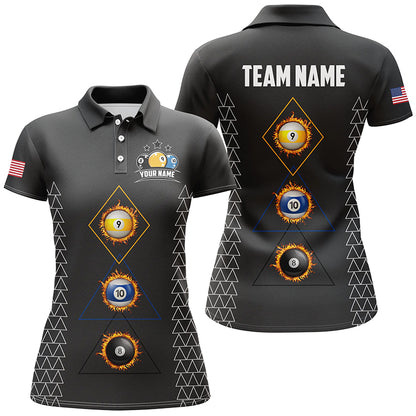 Personalized Billiard 8 Ball 9 Ball & 10 Ball Shirts For Women, Unique Team Jerseys Billiard Shirts TDM1711