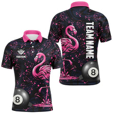Load image into Gallery viewer, Pink Grunge Flamingo 8 Ball Pool Billiard Shirts For Men Custom Billiard Team Jerseys Apparel TDM2117