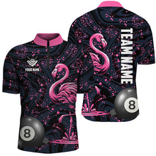 Load image into Gallery viewer, Pink Grunge Flamingo 8 Ball Pool Billiard Shirts For Men Custom Billiard Team Jerseys Apparel TDM2117